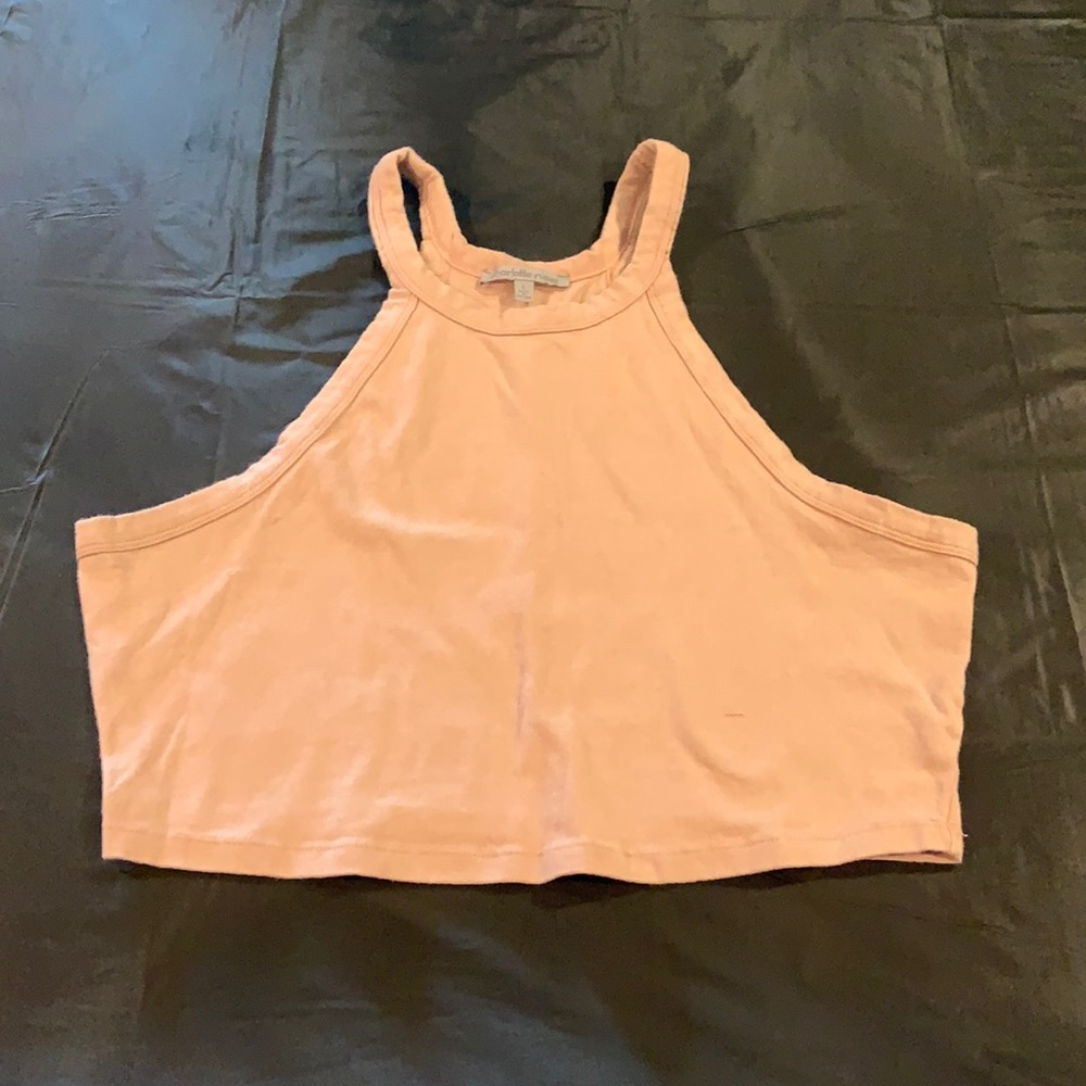 Charlotte Russe light pink crop top